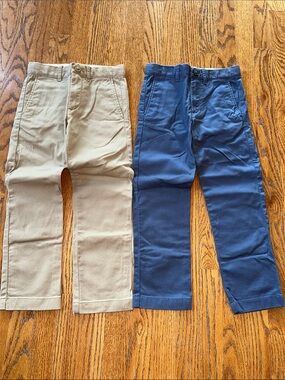 Bundle of 2 Crewcuts Kids Chino Pants - Navy and Khaki-size 6 slim